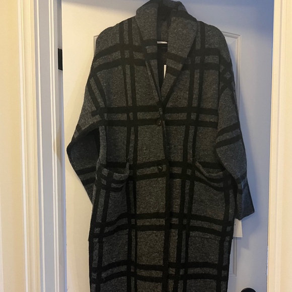 - Zara long plaid coat - Picture 2 of 7